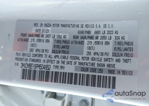 2023 Mazda Cx-30 2.5 Turbo Premium Plus from USA, damaged, VIN 3MVDMBEY8PM504852